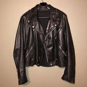 Classic Leather Motorcycle Jacket Brooks XL 🤘☠️